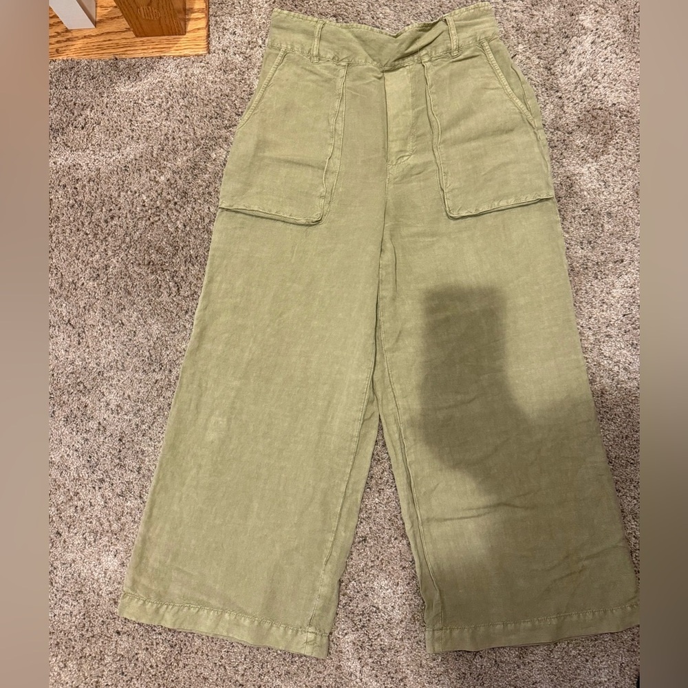 Linen free people carpi pants